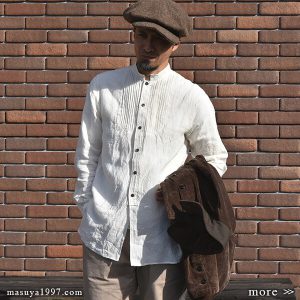 DjangoAtour “antiqued linen pintuck shirt”