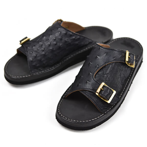 TOKYOSANDAL “DOUBLE MONK SANDAL”＜OSTRICH BLACK＞ | MASUYA