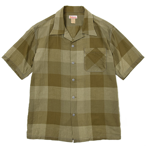 SALE Cushman “C/L Block Check Open Collar S/S Shirts” | MASUYA
