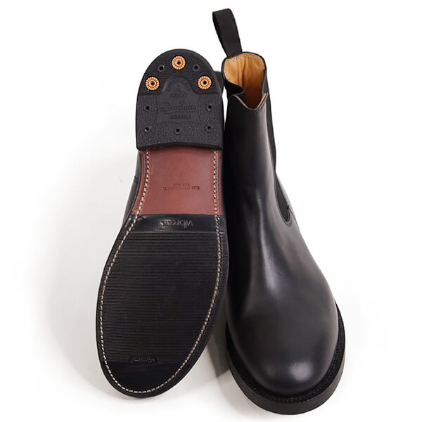 MAKERS “VITTORIA”＜BLACK GUIDI CALF / HALF RUBBER SOLE