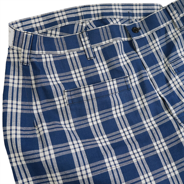 WAREHOUSE “Lot 1237 1900'S INDIGO BLUE and WHITE CHECK WAIST