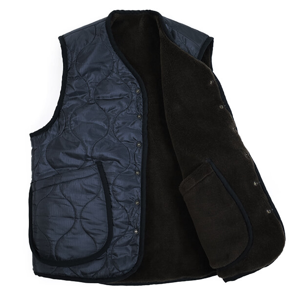 CUSHMAN “QUILTING & FUR REVERSIBLE VEST” | MASUYA