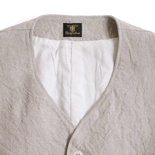 DjangoAtour “DA classic belgium-linen vest” | MASUYA