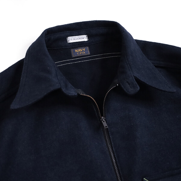 JOHN GLUCKOW by WAREHOUSE “JG-39 C.P.O. Half-zip Shirt” | MASUYA