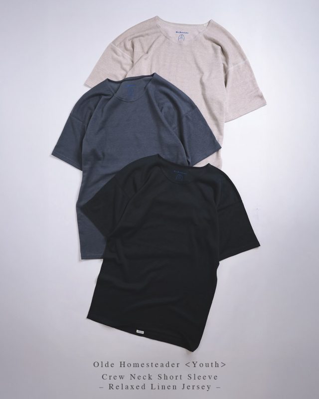“New Arrival“ Olde Homesteader＜Youth＞ “Crew Neck Short Sleeve” – Relaxed Linen Jersey – Olde Homesteader＜Youth＞（オールドホームステッダー ユース）の「RELAXED LINEN JERSEY / CREW NECK SHORT SLEEVE」をご紹介。 【 ★ 写真に触れると商品タグが表示されます。そこから詳細ページに簡単にアクセスできます！ 】 ーーーーーーーーーーーーーーーーー □カラー：「BLACK」「BLUE」「ECRU」 □サイズ：42・44・46 □プライス：￥18,000（税別）【￥19,800】 ーーーーーーーーーーーーーーーーー @masuya1997 #oldehomesteader #youth #linen #tシャツ #リネンコットン