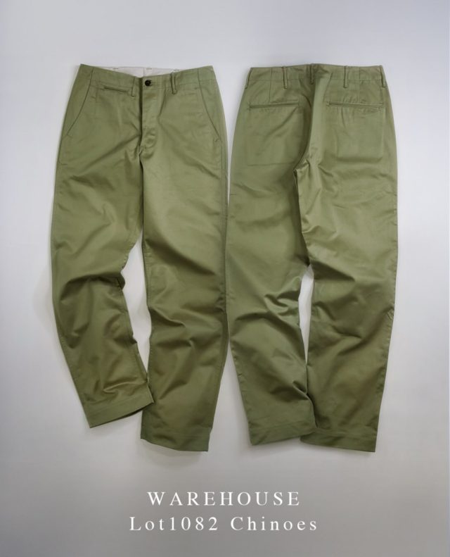 “RE-STOCK ITEM“ WAREHOUSE “Lot1082 Chinoes” ウエアハウスの「Lot1082 Chinoes」の「green」が再入荷しました！ シャトル織機で織られた右綾のウエポン素材を使って仕上げられたこのトラウザーは、さらっとしていて肌触りがよく、独特の光沢があります。しっかりとしたコシのある生地感や縫製も流石です。シンプルなデザインのパンツですが、いい雰囲気を持った１本です。 【 ★ 写真をタップ→「商品タグ」から商品ページにアクセス出来ます。 】 ーーーーーーーーーーーーーーーーー ■カラー：「green」「beige」「blue gray」 ■仕上げ：OR (NON-WASH） ■サイズ：30,32,34,36 ■プライス：￥23,000（税別）【税込 ￥25,300】 ーーーーーーーーーーーーーーーーー @masuya1997 #WAREHOUSE #Lot1082 #ウエアハウス #チノパン #トラウザー